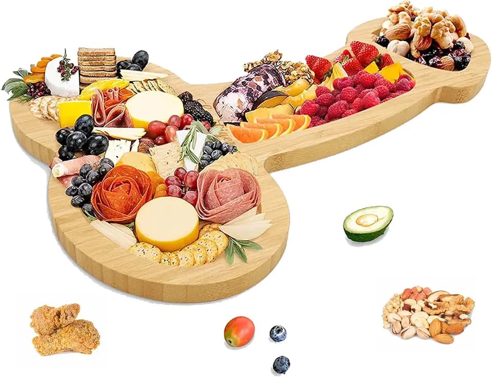 Funny Aperitif Board,Cheese Board and Solid Wood charcuterie Platter,Ideal Bachelor Party and Wedding Gift,Funny and Gag Gift,Novelty Kitchen Cutlery. (Large(16 inches/40 cm))