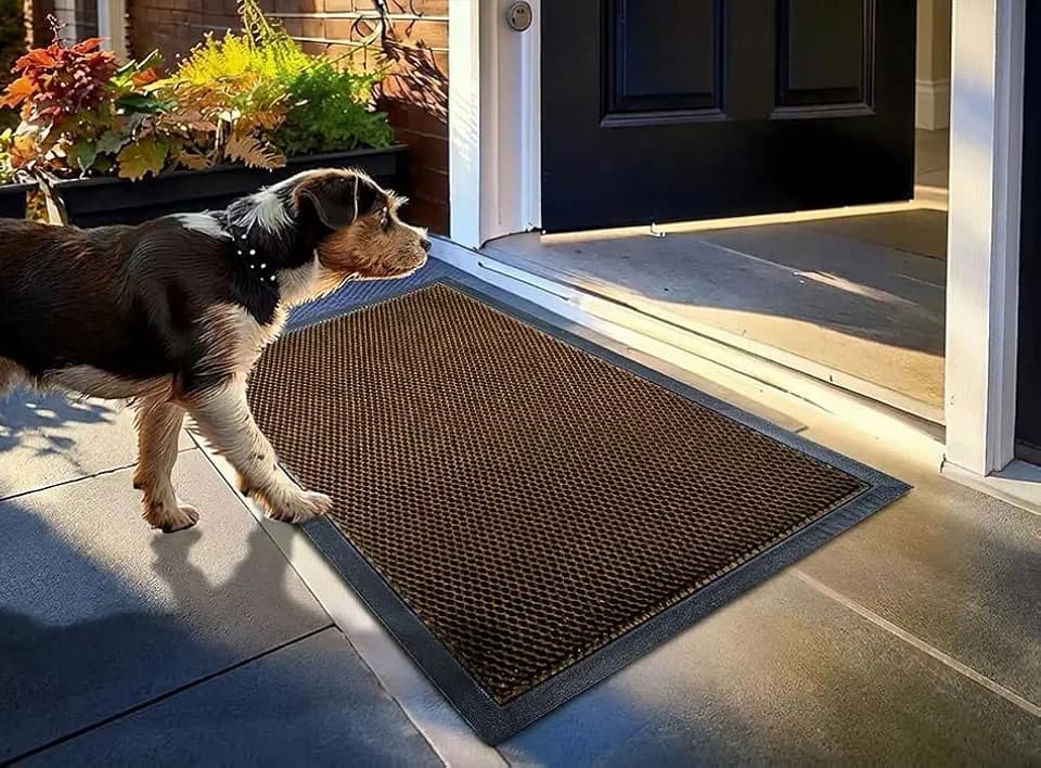 Muddy Mat® Meshy Mat Door Mat Heavy-Duty Quick-Dry Floor Mat, Sand & Dirt Trapper for Indoor & Outdoor, Ideal for Entrance, Mudrooms,Patios & Garages,Low-Profile,Non-Slip,Washable– Orange 23"x35"x0.4"