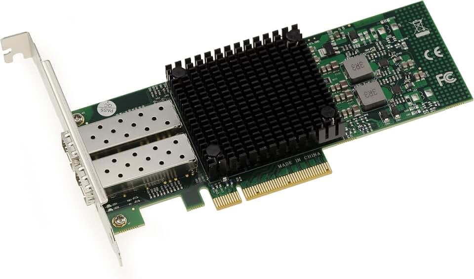 KALEA-INFORMATIQUE PCIe LAN-Controller-Karte 10G Fibre SFP+ 2 Ports mit MELLANOX X-3-10GbE Ethernet Network Adapter Chipsatz.