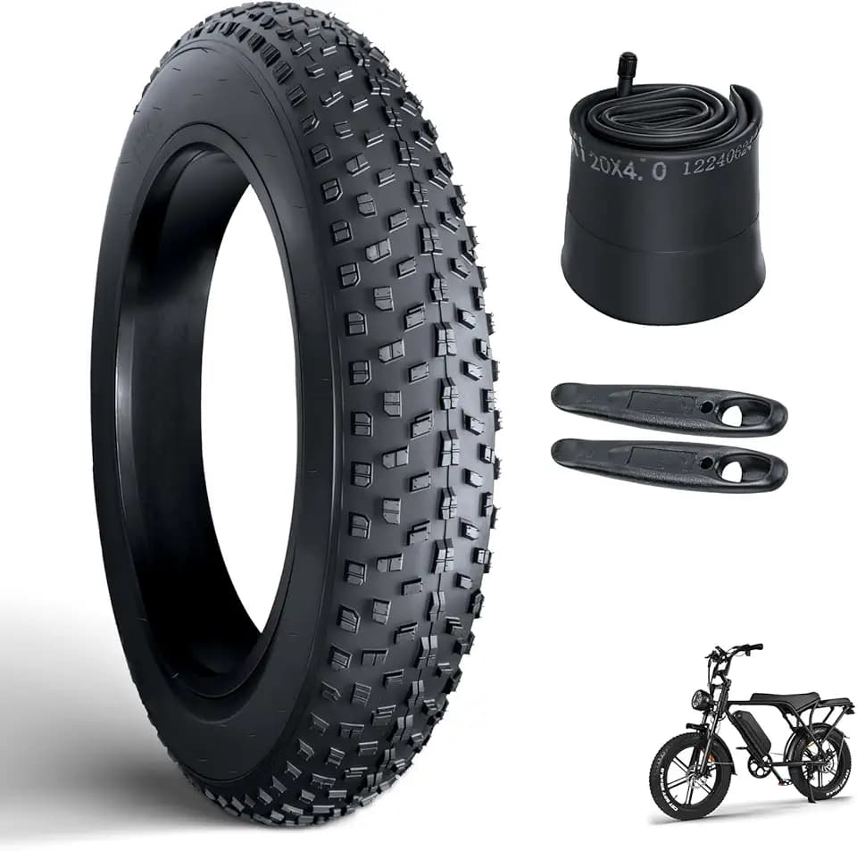 OUXI 20x4.0 Fat Tire Tube, Puncture Resistant Folding MTB Replacement Tire