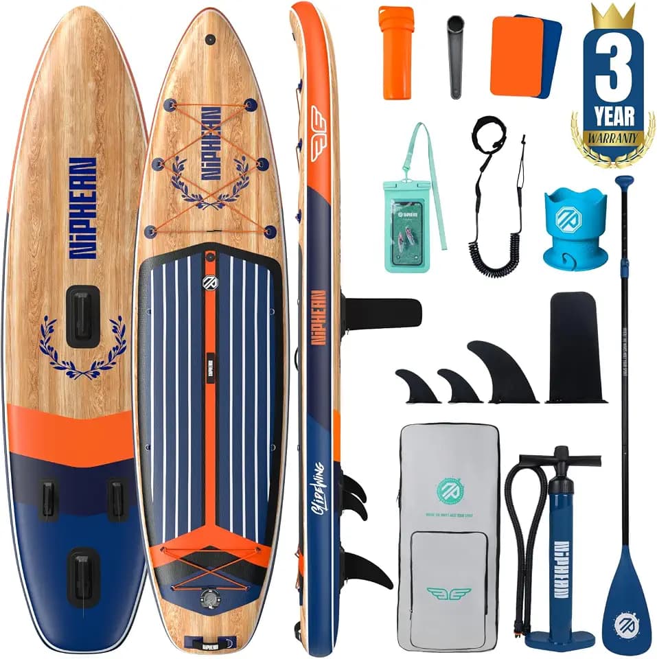 Niphean (Extra Large) Inflatable Paddle Board, SUP for 2+1 People/Family