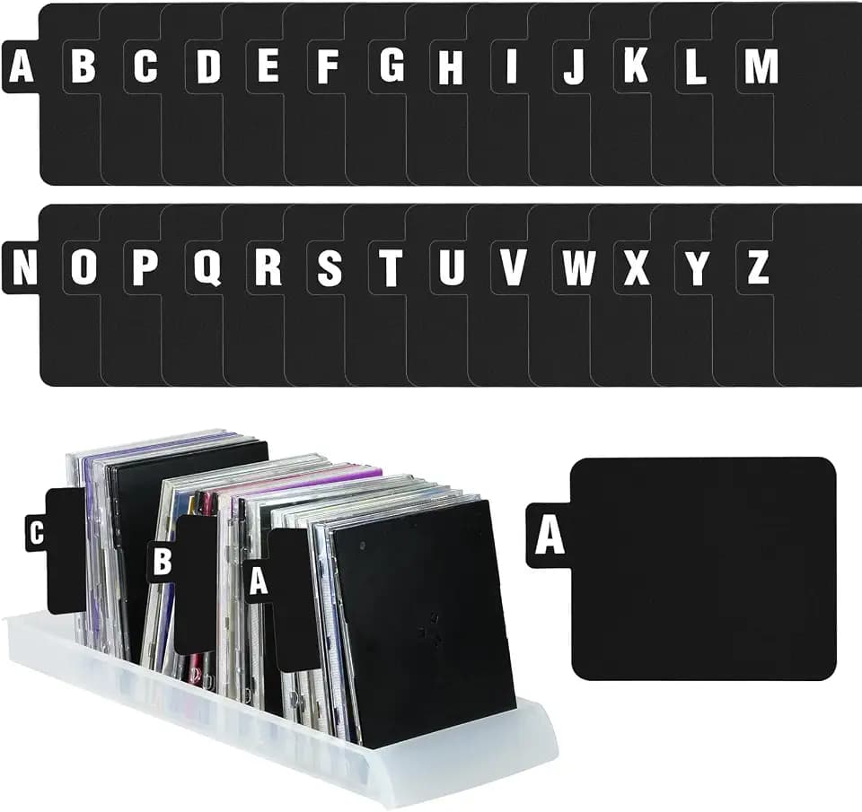26pcs A-Z Vinyl Record Dividers with Alphabetical Tab Dividers 4.75x6.75”