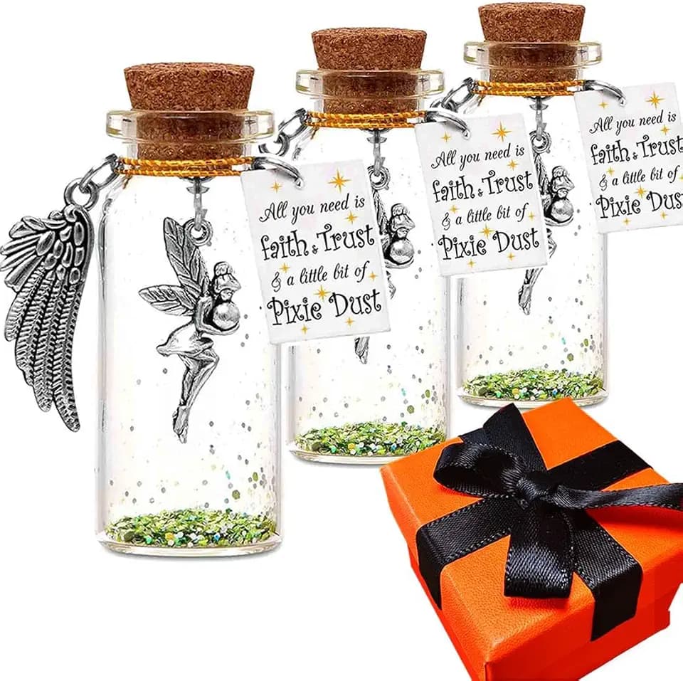 All You Need is Faith Trust Inspirational Bottle Gifts for Women - Than You Think Inspired Gift for Fairy-Tale Fans - Fairy Theme Decorative Bottle Birthday Christmas Gift - Fairy Tale Fans Gift for Fairy Tale Lovers Women(3 pcs)