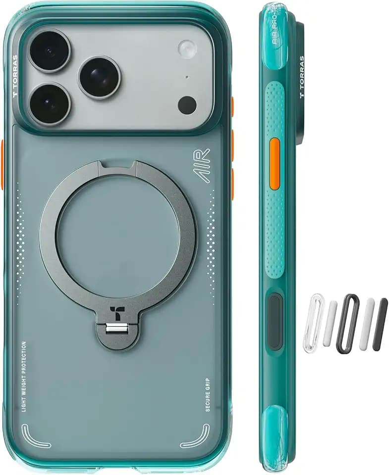 TORRAS Q3 Air for iPhone 17 Pro Max Case, 360 Magnetic Stand-Glacier Sprint