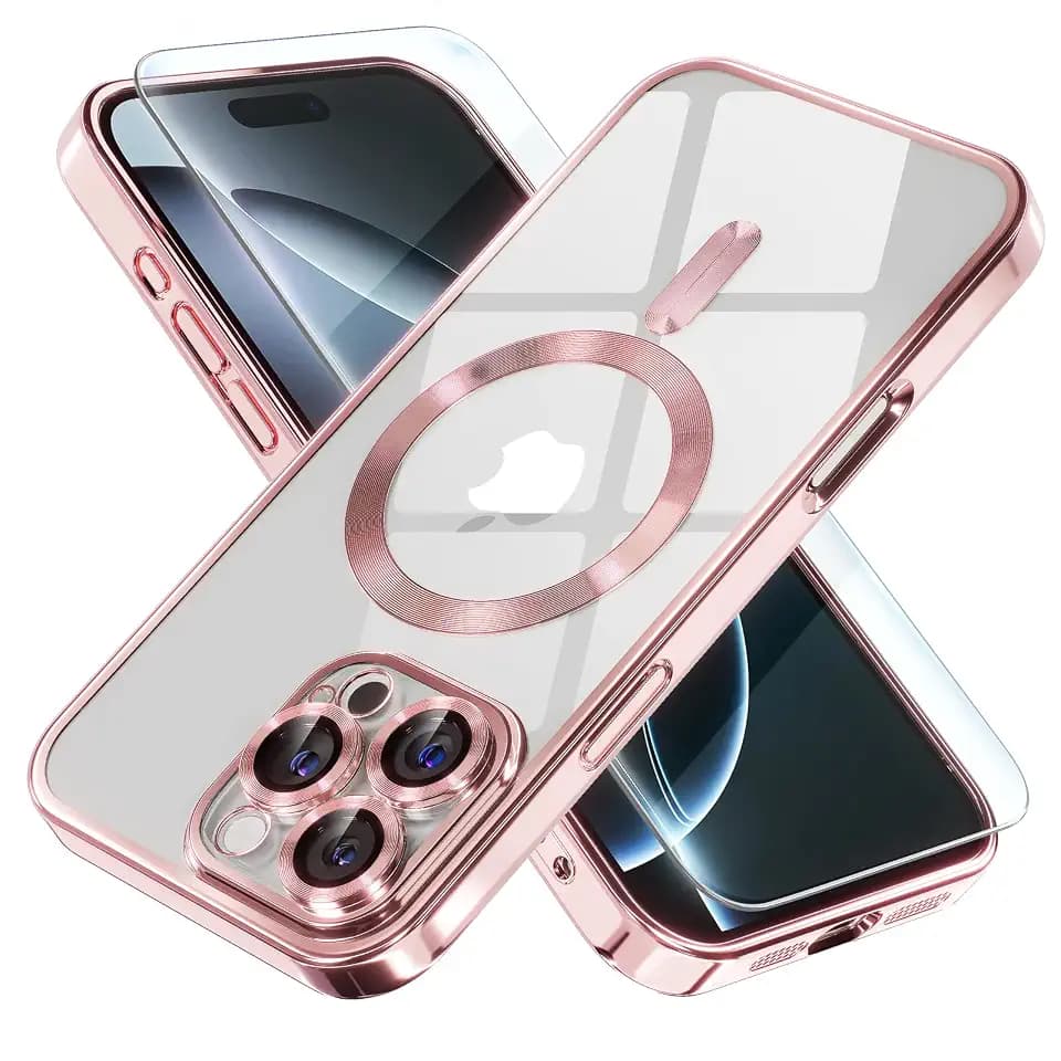 Magnetic for iPhone 16 Pro Max Case Compatible with MagSafe Pink