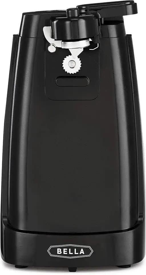bella Electric Can Opener and Knife Sharpener, Black