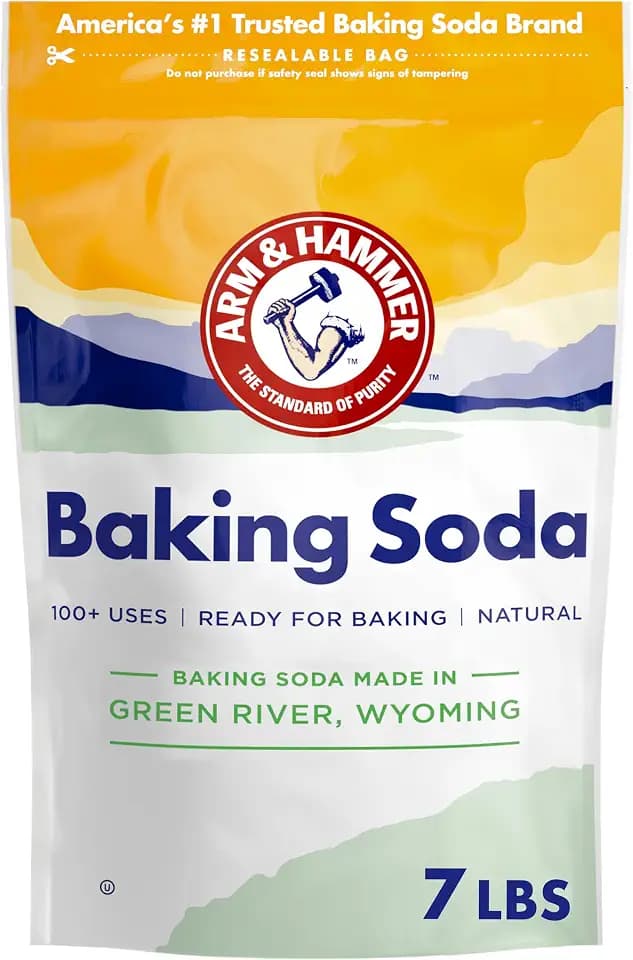 ARM & HAMMER Baking Soda, 100% Pure Sodium Bicarbonate Powder, 7 Lbs