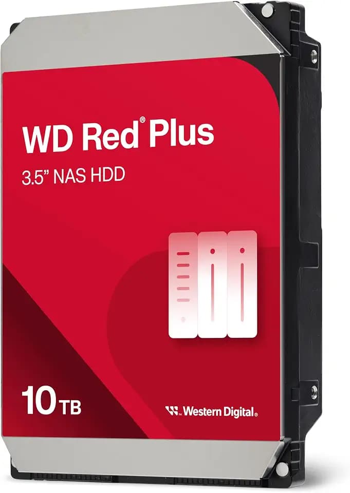 WD Red Plus 10 TB NAS Interne Festplatte 3,5 Zoll - 7200 U/Min, SATA 6Gb/s