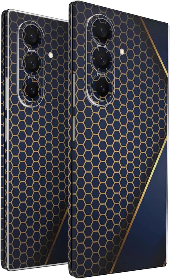 2 Pack of Phone Skins for Samsung Galaxy Z Fold 7 - Modern Hex| Protective Vinyl Covers | Matte Finish | Made in The USA by MightySkins