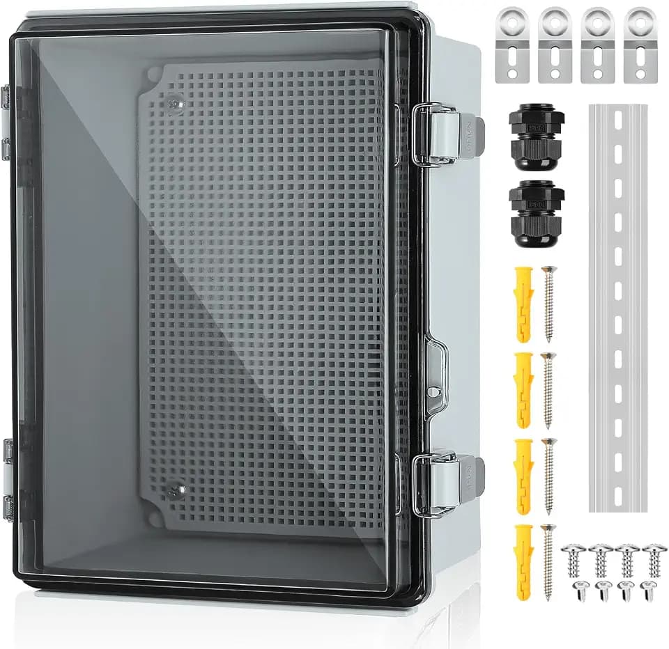IP67 ABS Outdoor Electrical Junction Box Waterproof with Aluminum DIN Rail
