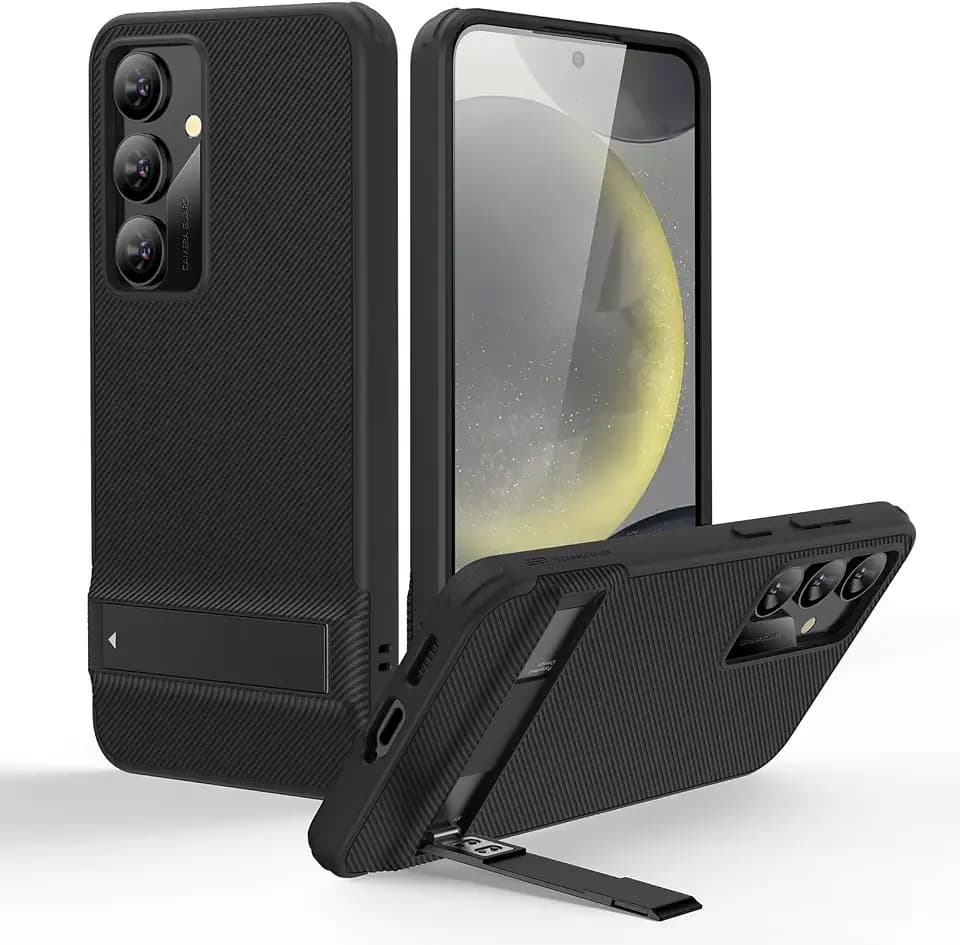 ESR for Samsung Galaxy S24 Phone Case, 3 Stand Modes Kickstand for S24 Cover, Military-Grade Drop Protection, Slim Fit, Boost Series Case 6.2-inch, Black