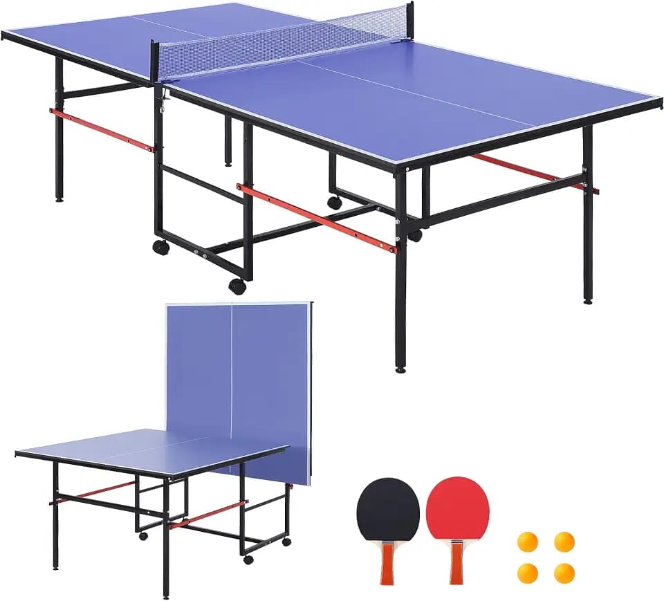 Garvee 8 ft Portable Ping Pong Table,Professional Game for Adults Teens