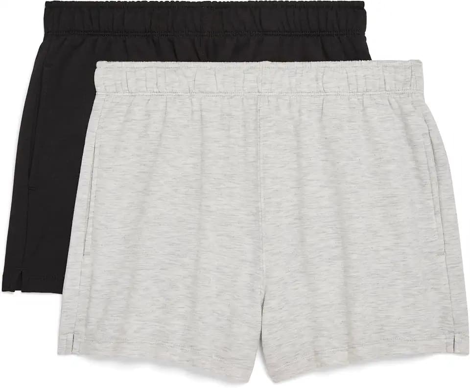 Danskin Women's 2 Pack Cozy Fleece Pull-on Lounge Shorts with Pockets