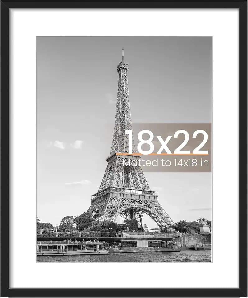 upsimples 18x22 Picture Frame, Wall Decor Poster Frames, Black 1 Pack