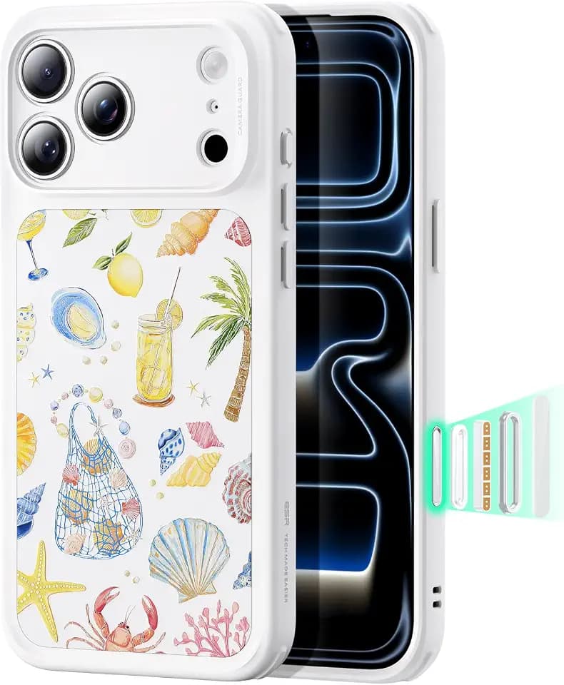 ESR Classic Hybrid for iPhone 18 Pro/17 Pro Case Girly, Cream White
