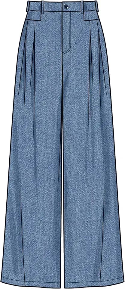 Simplicity SS9955Y5 Misses' Pleated Shorts and Pants Sewing Pattern Packet, Design Code S9955, Sizes 18-20-22-24-26, Multicolor