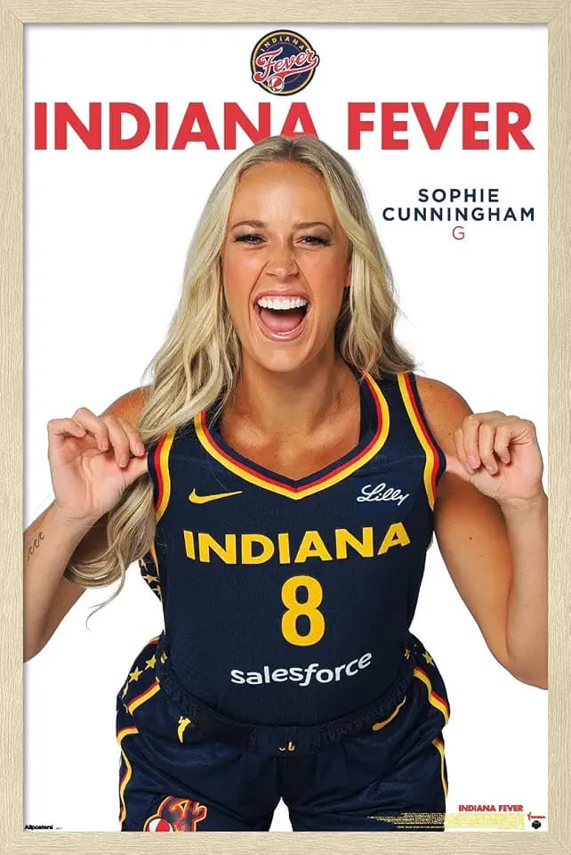 Trends International WNBA Indiana Fever - Sophie Cunningham Feature Series 25 Wall Poster, 22.4L x 14.7W, Blonde Framed Version