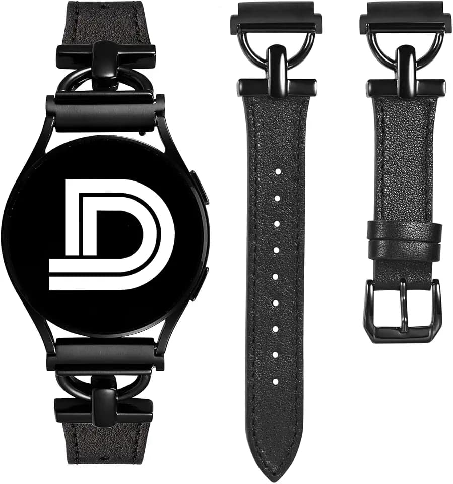 Wearlizer D-förmiges Lederarmband kompatibel mit Samsung Galaxy Watch
