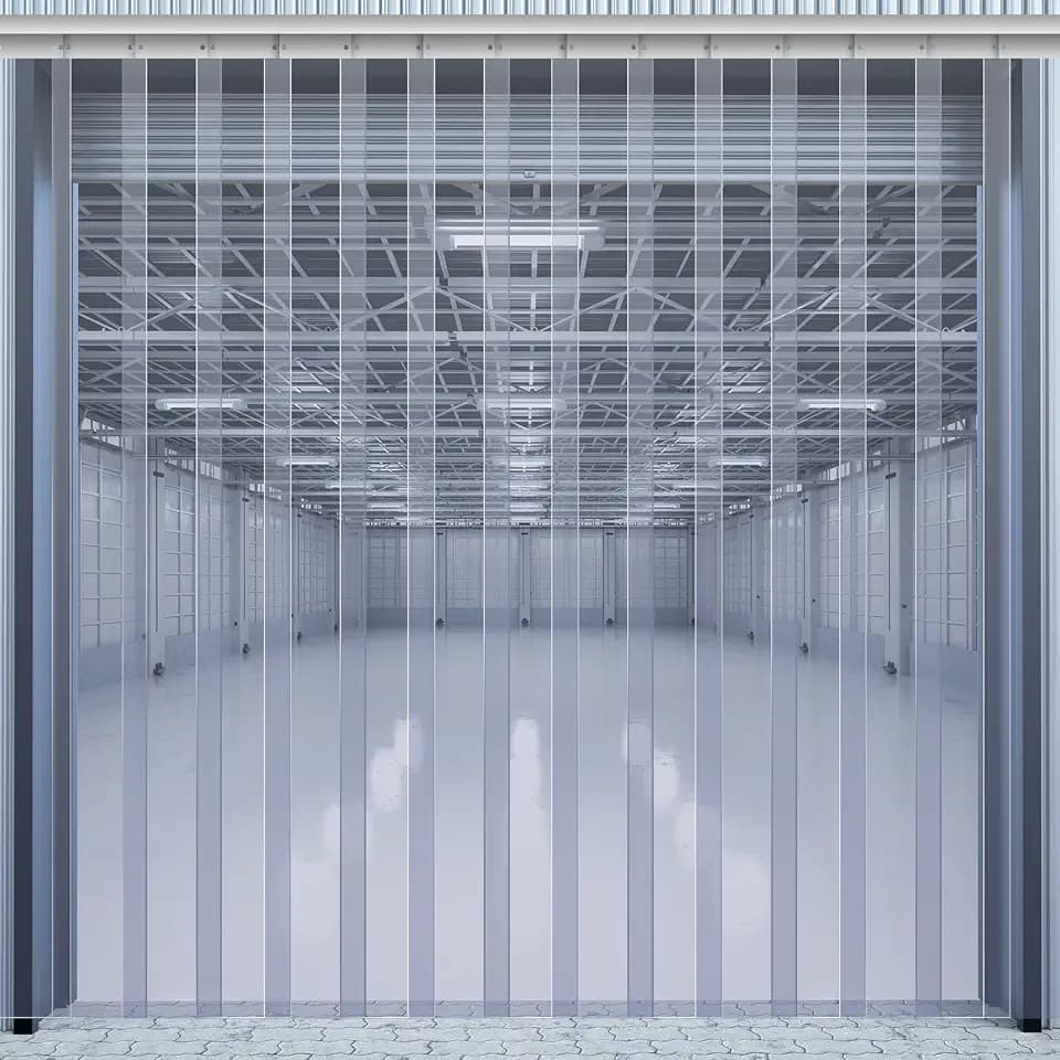 Juexica 36 X 84 Inch Clear Freezer Door Curtain Plastic Strips
