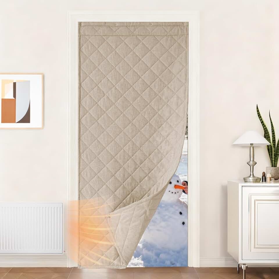 NICETOWN Insulated Door Curtain for Winter Patio, 36 W x 82 L