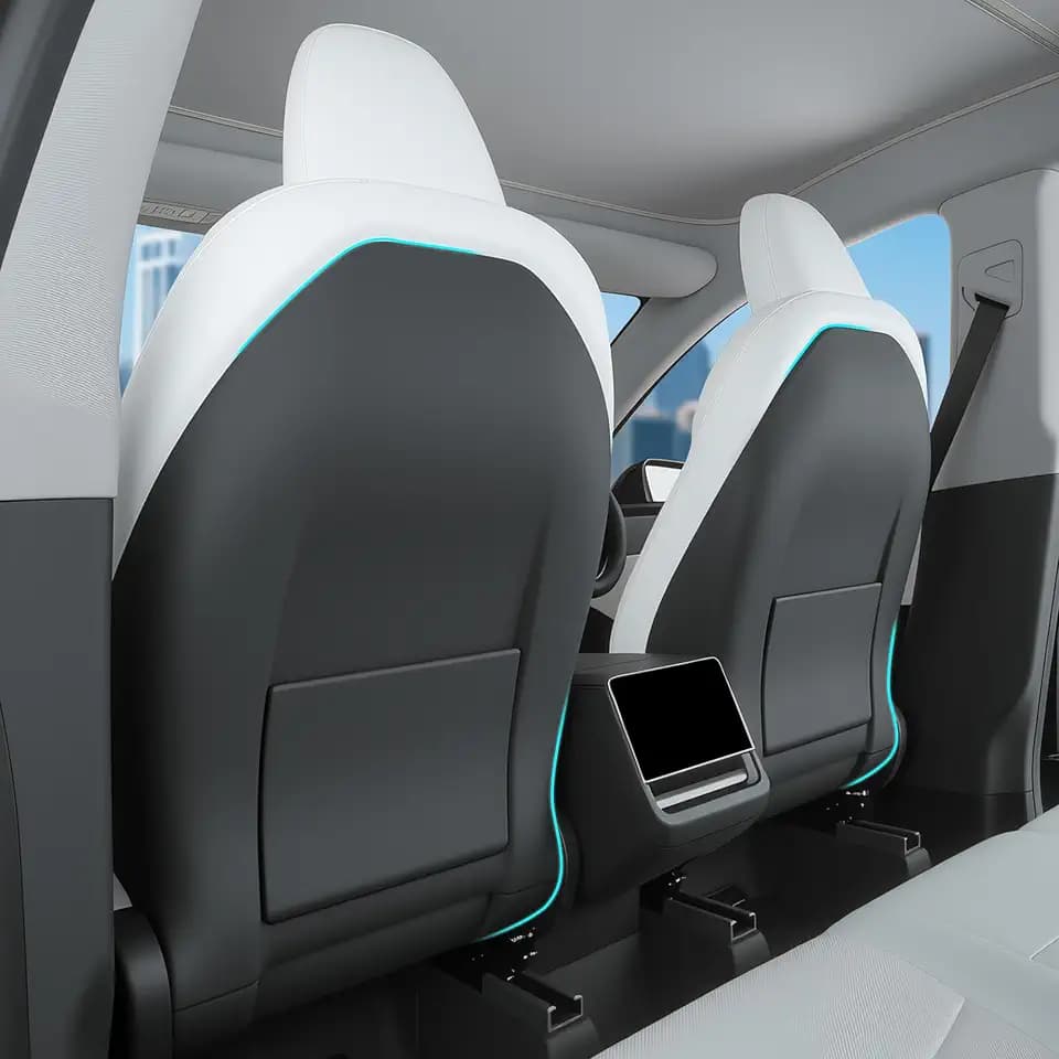 TOPABYTE Schutzbezug Trittschutz für Tesla Model 3 Model Y Model S Model X | Rücksitze Trittmatten für Kinder Seat Kick Protector Sitzschoner Kindersitz Rückenlehne Sitzbezug vorne Tritt Protektoren