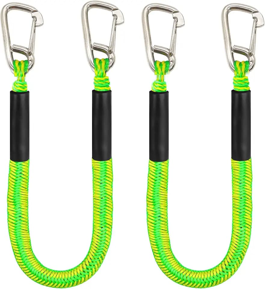 Bungee Dock Lines, 4 Feet Bungee Shock Cords Bungee Docking Rope Mooring Rope for Boat,PWC,Jet ski,Pontoon,Kayak,Canoe,Power Boat,Watercraft