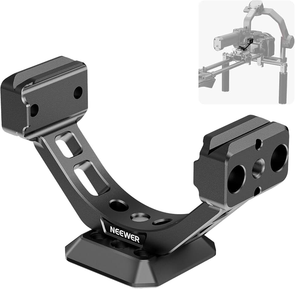 NEEWER Adapter für RS3 Pro & RS4 Pro, Arca Schnellwechselplatte mit NATO Schiene, kompatibel mit SmallRig Schultergurt, V Mount Akku, DJI RS3 Pro & RS4 Pro Gimbal Stabilisator, GA030P