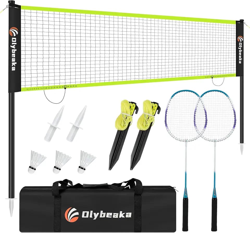 12ft Badminton Net Set for Backyard Easy Setup & High Stable