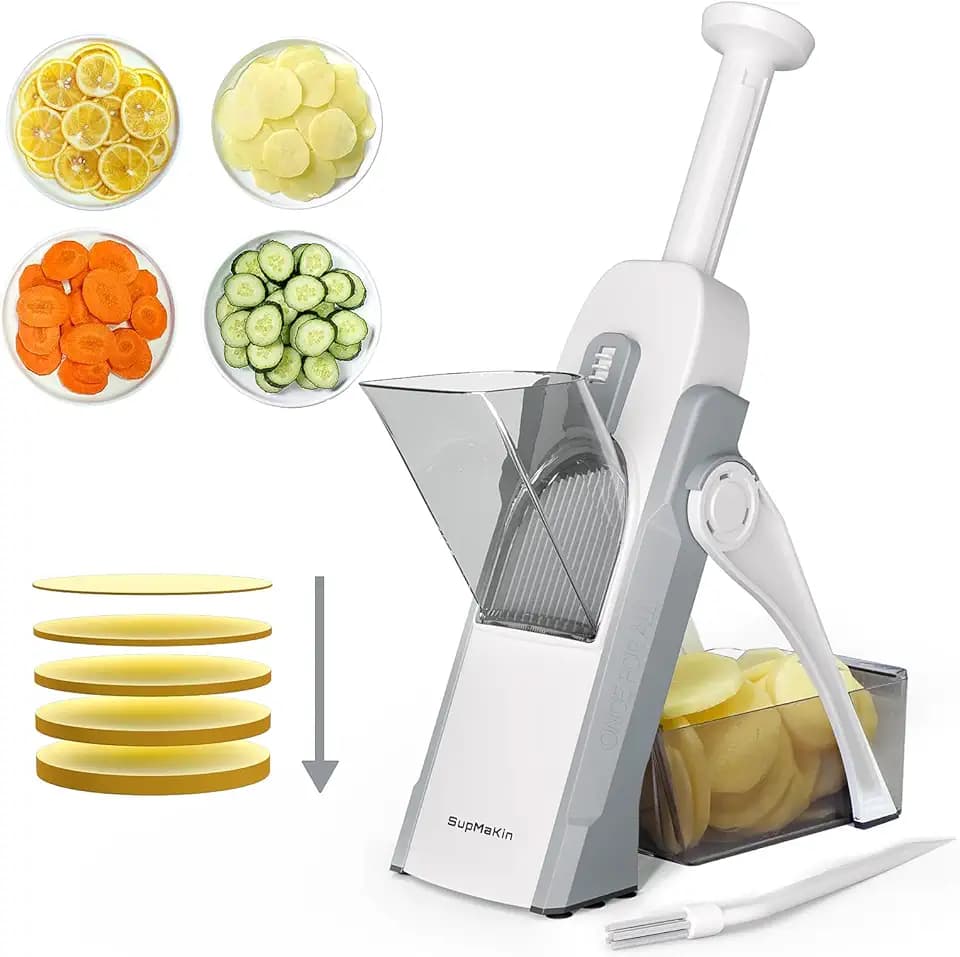 SupMaKin Safer Mandoline Slicer for Kitchen,Adjustable Potato Slicer 1-8 mm