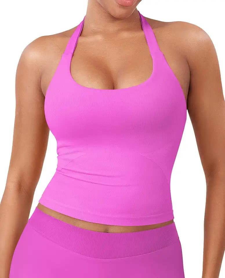 YEOREO SoftHue Women's Impact Halter Tank Top