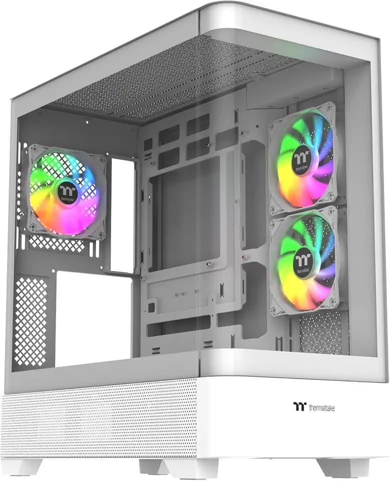 Thermaltake View 290 ARGB Tempered Glass Mid Tower Case Snow Edition, CA-11G-00M6WN-00