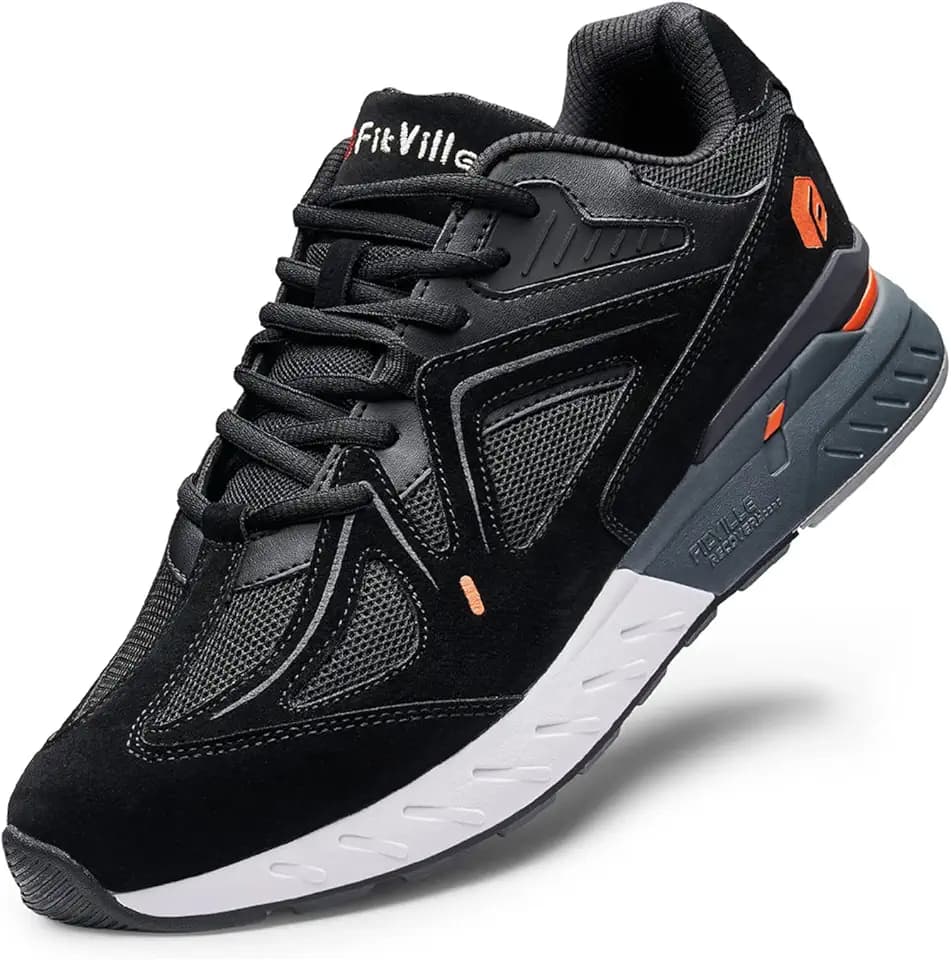 FitVille Men's Wide Walking Shoes, Extra Wide Sneakers - Rebound Core