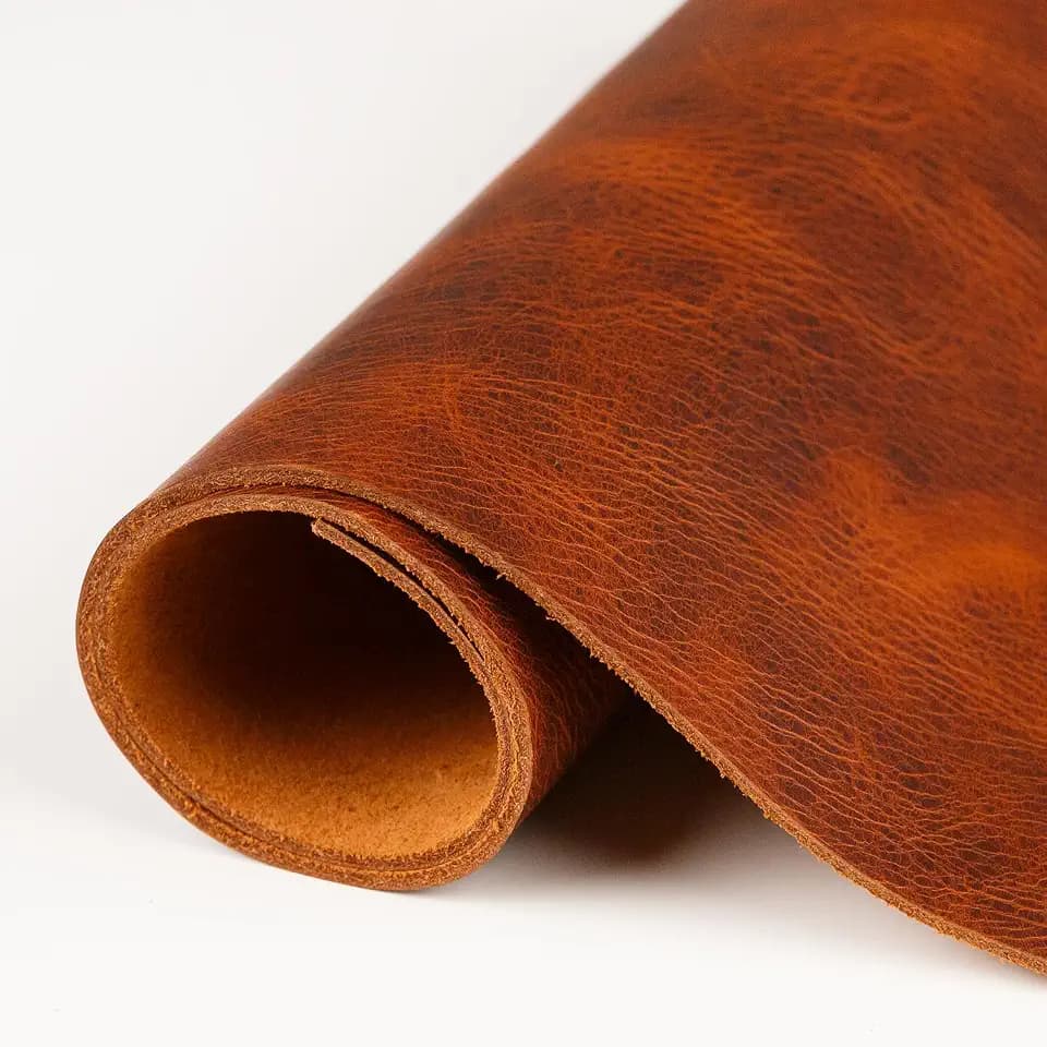 Genuine Leather Tooling Sheets 1.8-2.0MM Full Grain Vintage Patina Leather Collection (Tobacco, 12"x24")