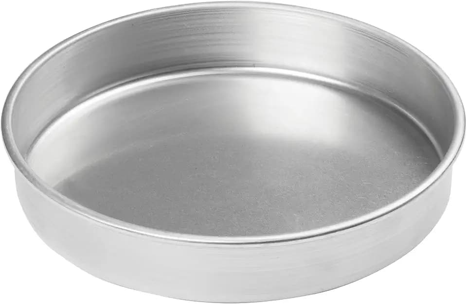 Winco 12" Red Heavy-Duty Round Layer Aluminum Cake Pan