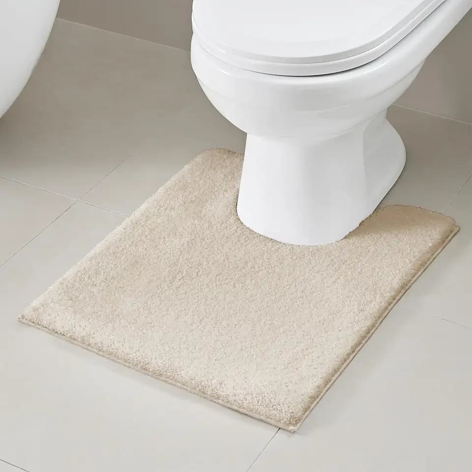 Madison Park Marshmallow Super Soft Toilet Rug, Contour, Natural