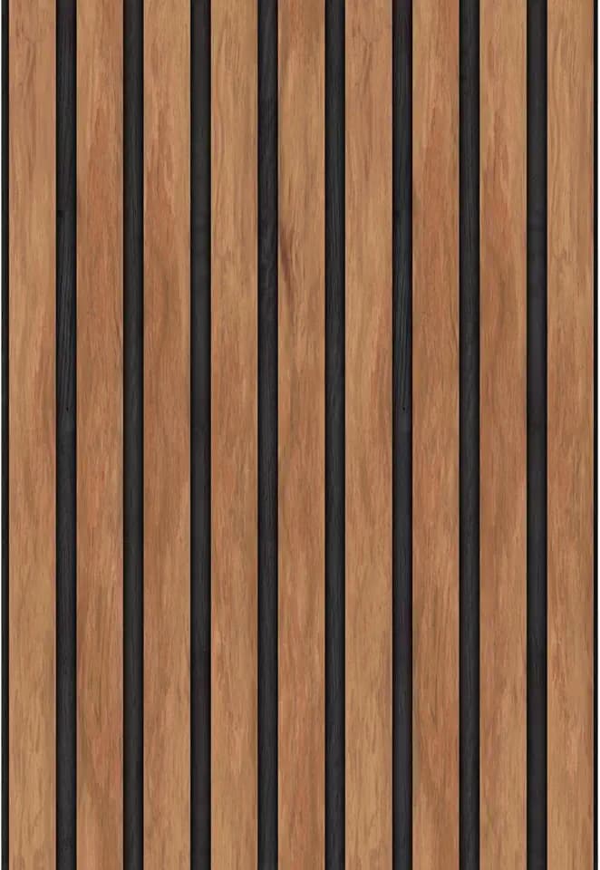 Main Street Peel and Stick Wallpaper Sheets, Wood Slat Design 12-Pack