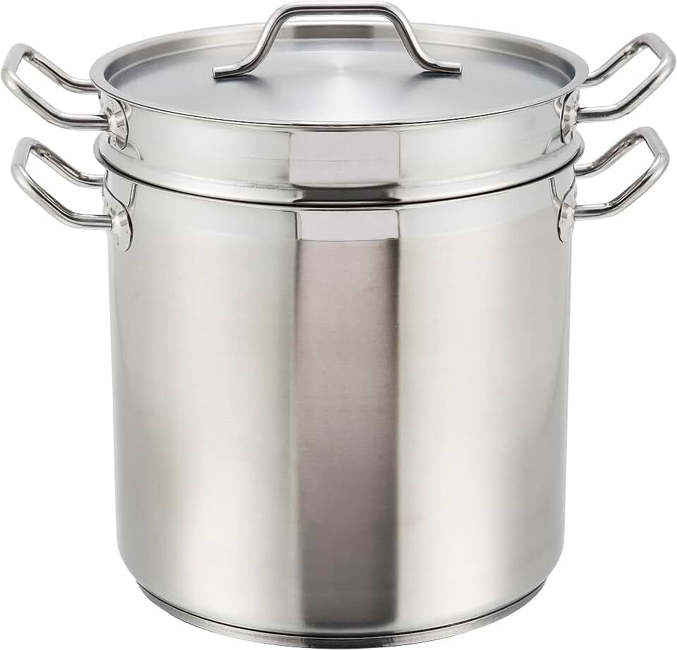 Winco 20 qt Steamer/Stainless Steel Pasta Cooker