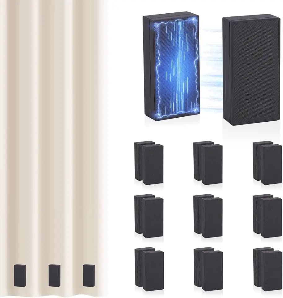 10 Pairs Outdoor Curtain Weight, Upgraded Heavy Duty, Black