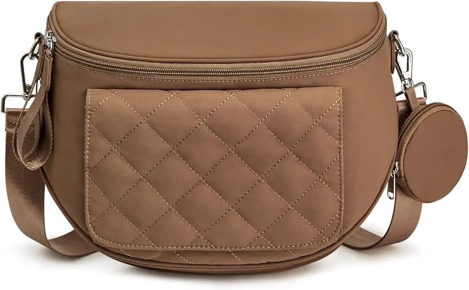 G4Free Small Diaper Bag with Portable Changing Pad Nylon Crossbody Purse Bum Bags with Wipe Pocket Women