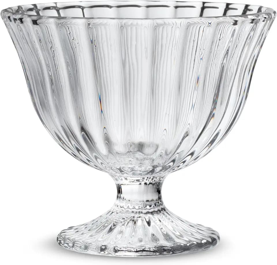 Abbott Collection Flared Optic Pedestal Small Bowl