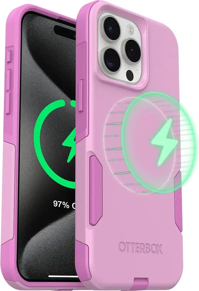 OtterBox iPhone 15 Pro Commuter MagSafe Case, Slim & Tough, Run Wildflower