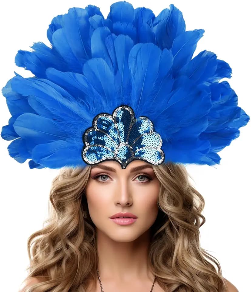 HOMELEX Feather Headpiece for Women, Carnival Showgirl Headdress