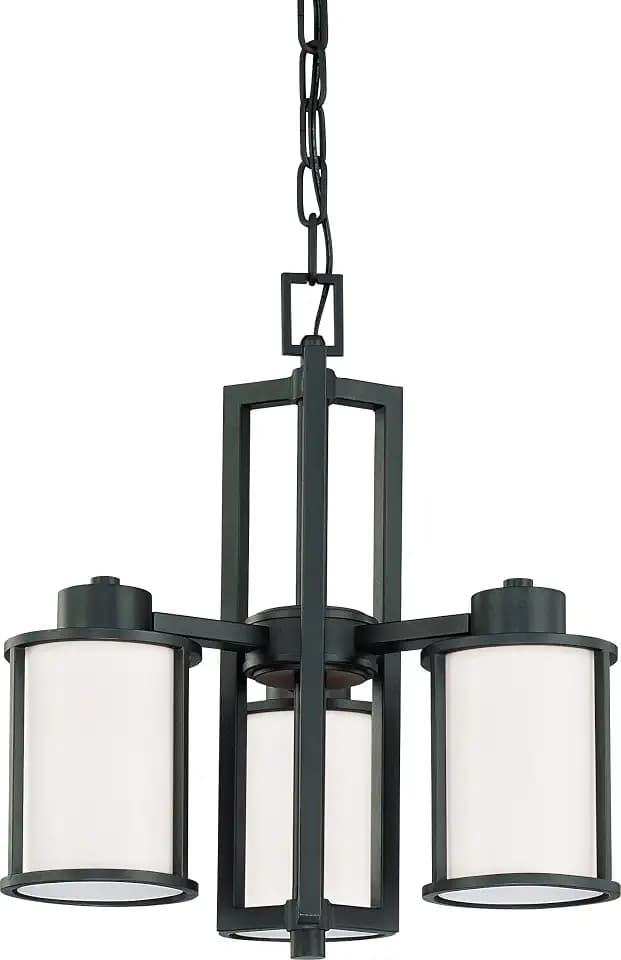 NUVO 60/2976 Three Light Chandelier, Bronze/Dark