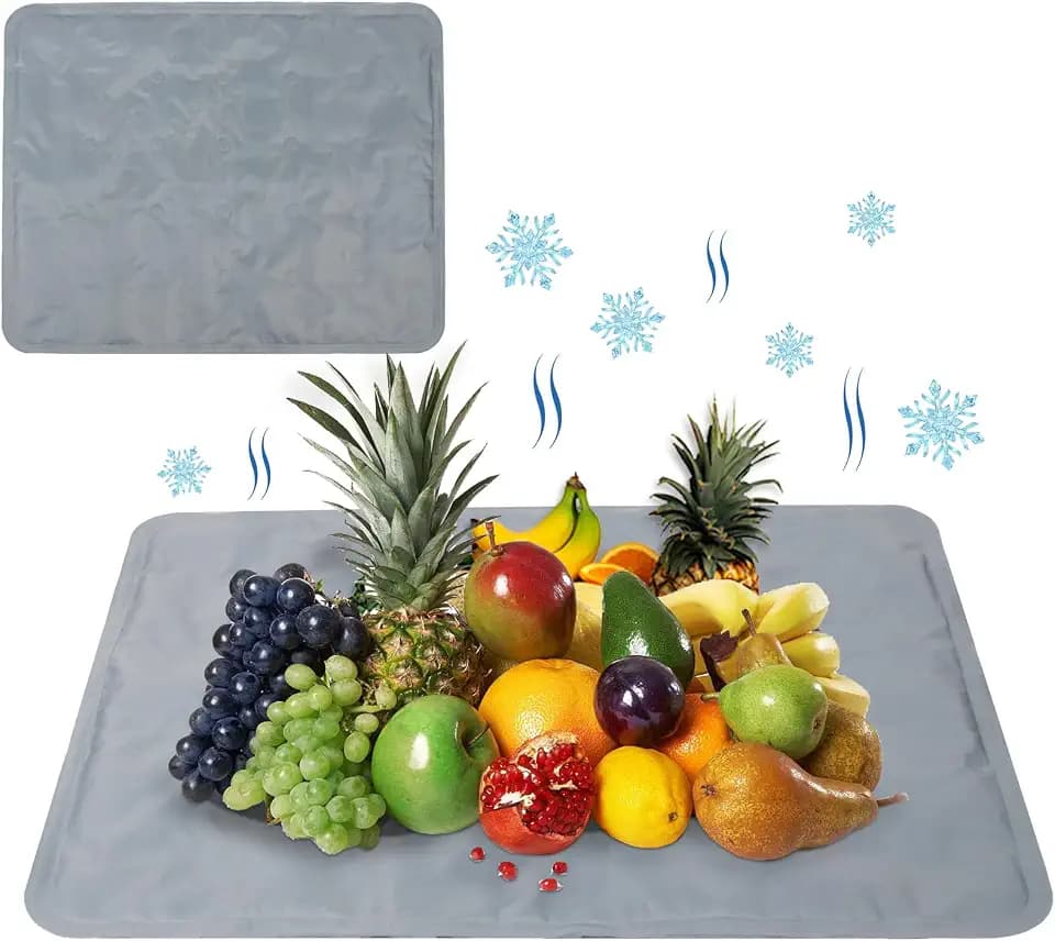 Reusable Freezable Ice Mat, 2 Pack 23.6 x 19.7 Food Cooling Tray