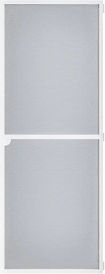Amig - Moskitonetz für Türen | 100 x 220 cm | Effektiver Schutz | Anpassbar | Komplettset mit Rahmen, Netz und Zubehör | Aluminium und Fiberglas | Weiß/Grau | Mückenschutz