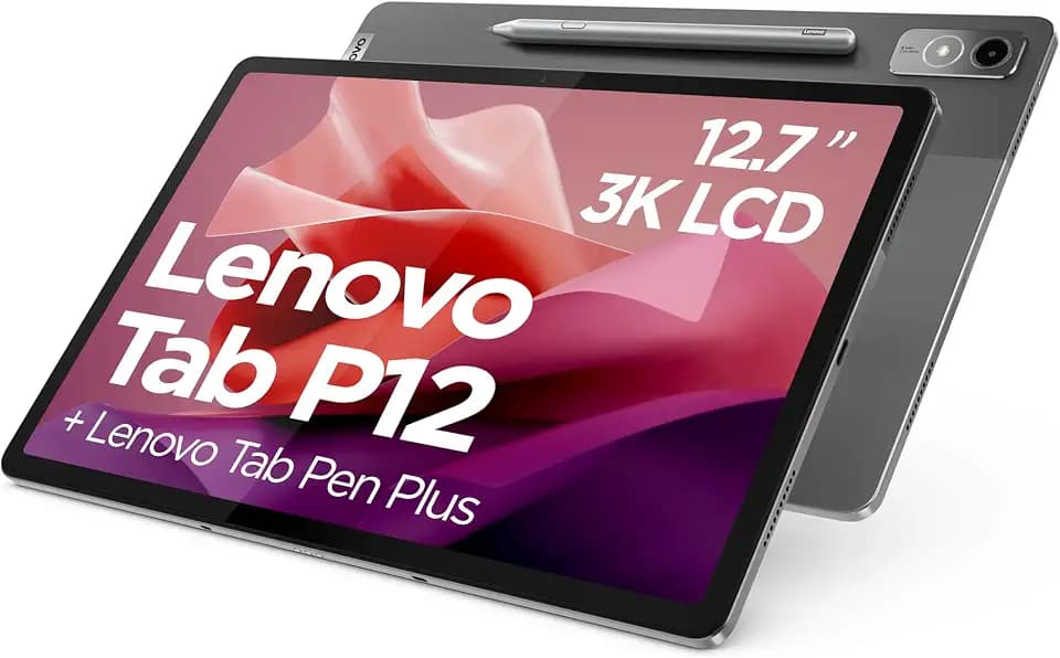 Lenovo Tab P12 | 12,7" 3K Touch Display | 2944x1840 | Tablet Computer | MediaTek Dimensity 7050 | 8GB RAM | 128GB | Android 14 | grau | Inkl. Pen