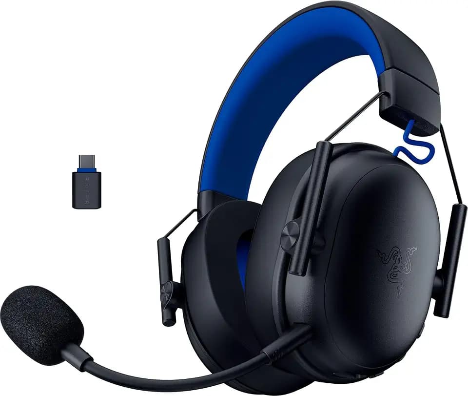 Razer BlackShark V3 X HyperSpeed for PlayStation - Kabelloses E-Sport Headset - Ultra leicht 270 g - TriForce 50 mm Treiber - Abnehmbares Mikrofon - HyperSpeed 2,4 GHz & Bluetooth - PS5/PC | Schwarz