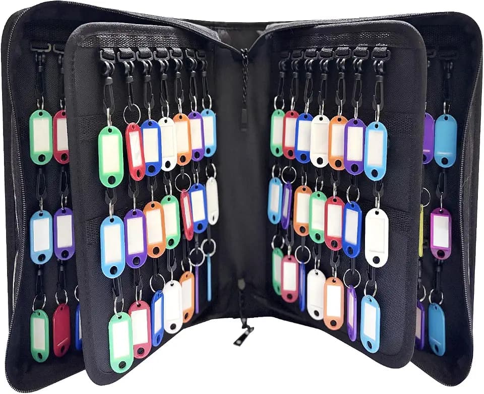 138 Position Key Organizer with Combination Lock, Waterproof Fireproof Zippered Key Case, Key Holder Box for Rental Management Real Estate Sales Hotel Executives