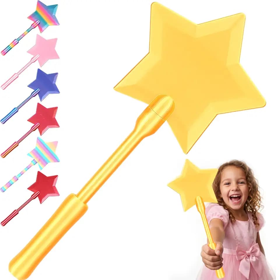 Doxcore 3D Printed Credit Card Wand–Magic Wand Credit Card Holder, Star Magic Fairy Wand Tap to Pay Card Holder–Contactless Payment for Easy NFC Checkout, Creative Gift for Adults & Kids (Gold)