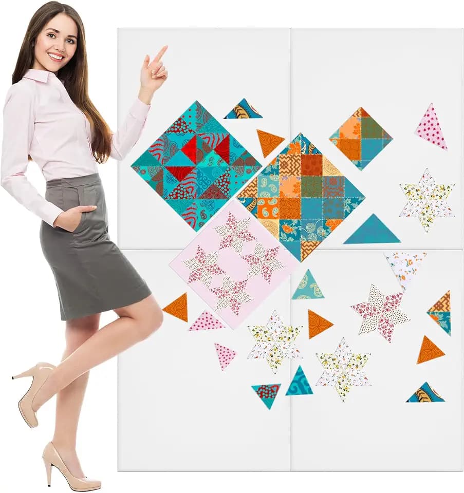 Buryeah 4 Pcs Quilt Design Wall Board 30 x 24 Inch